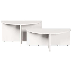 vidaXL Tavolino da salotto 2 pcs Bianco 79 x 39.5 x 40 cm