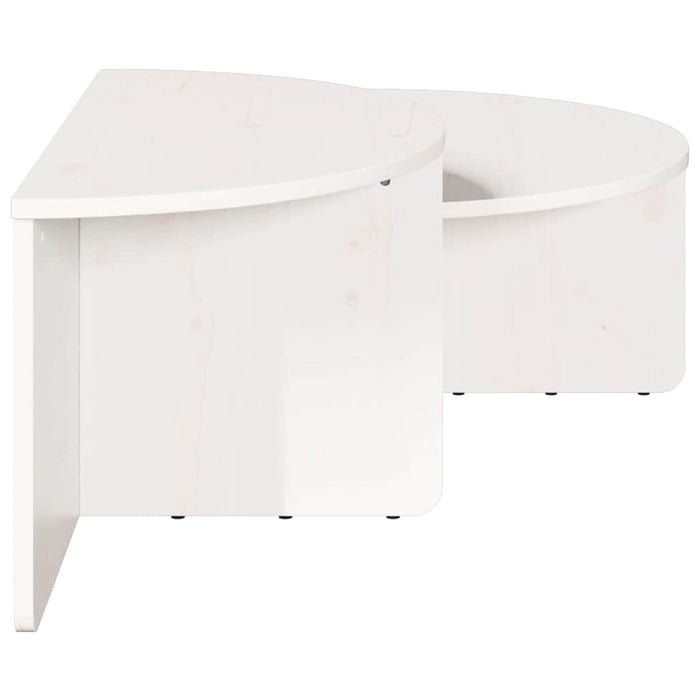 Tavolino da salotto 2 pcs Bianco 79 x 39.5 x 40 cm 873536