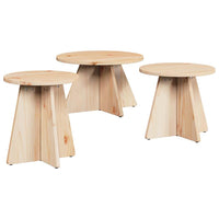 Tavolino da salotto 3 pcs Naturale 49 x 49 x 30 cm 873538