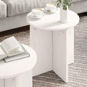 vidaXL Tavolino da salotto 2 pcs Bianco 41.5 x 41.5 x 41 cm