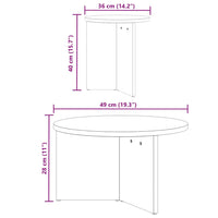 Tavolino da salotto 2 pcs Naturale 49 x 49 x 28 cm 873550