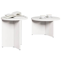 vidaXL Tavolino da salotto 2 pcs Bianco 49 x 49 x 28 cm