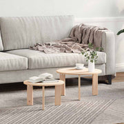vidaXL Tavolino da salotto 2 pcs Naturale 47.5 x 47.5 x 27 cm