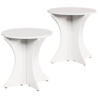 Tavolino da salotto 2 pcs Bianco 46 x 46 x 47 cm 873566