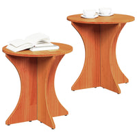 Tavolino da salotto 2 pcs Marrone cerato Legno di pino massello 873567