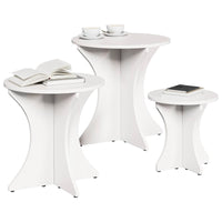 Tavolino da salotto 3 pcs Bianco 873569