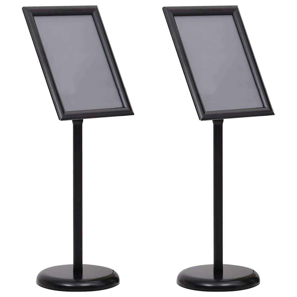 A3 Pedestal Poster Stands 2 pcs Alluminio Nero 3385631