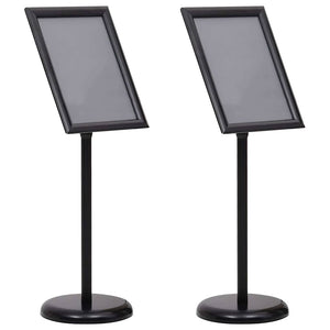 A3 Pedestal Poster Stands 2 pcs Alluminio Nero 3385631