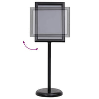 A3 Pedestal Poster Stands 2 pcs Alluminio Nero 3385631