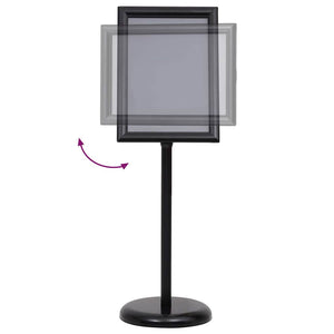 A3 Pedestal Poster Stands 2 pcs Alluminio Nero 3385631
