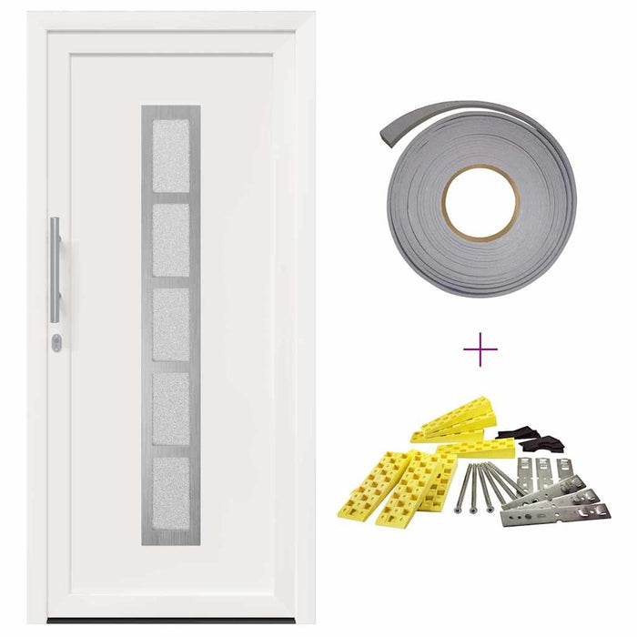 vidaXL Porta Frontale Bianco PVC