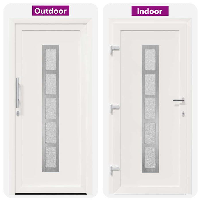 vidaXL Porta Frontale Bianco PVC