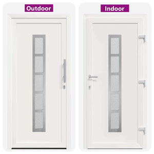 vidaXL Porta Frontale Bianco PVC