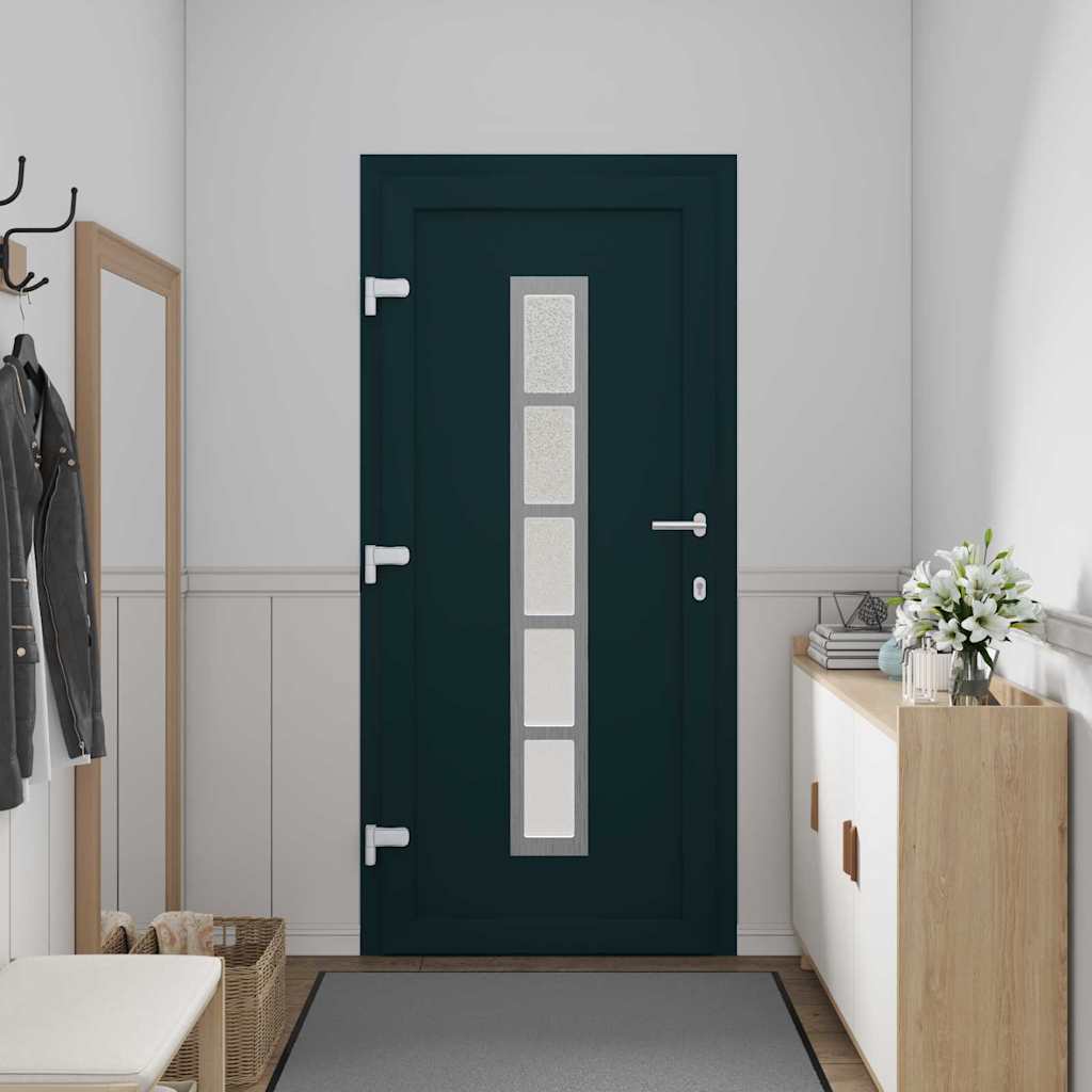 vidaXL Porta Frontale Antracite PVC