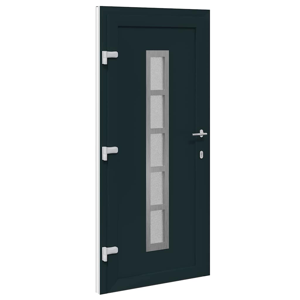 vidaXL Porta Frontale Antracite PVC