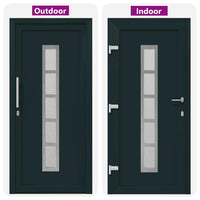 vidaXL Porta Frontale Antracite PVC