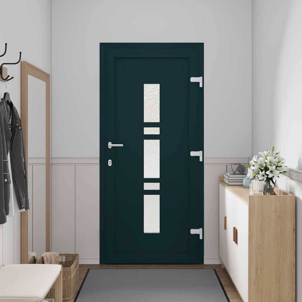 vidaXL Porta Frontale Antracite PVC