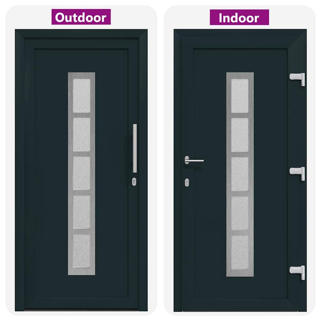 vidaXL Porta Frontale Antracite PVC