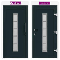 vidaXL Porta Frontale Antracite PVC