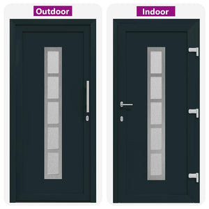 vidaXL Porta Frontale Antracite PVC