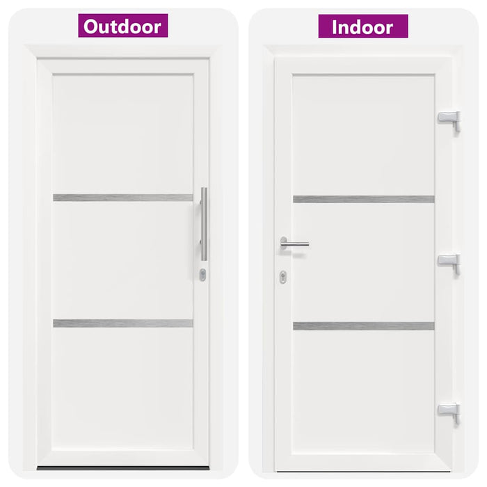 vidaXL Porta Frontale Bianco PVC