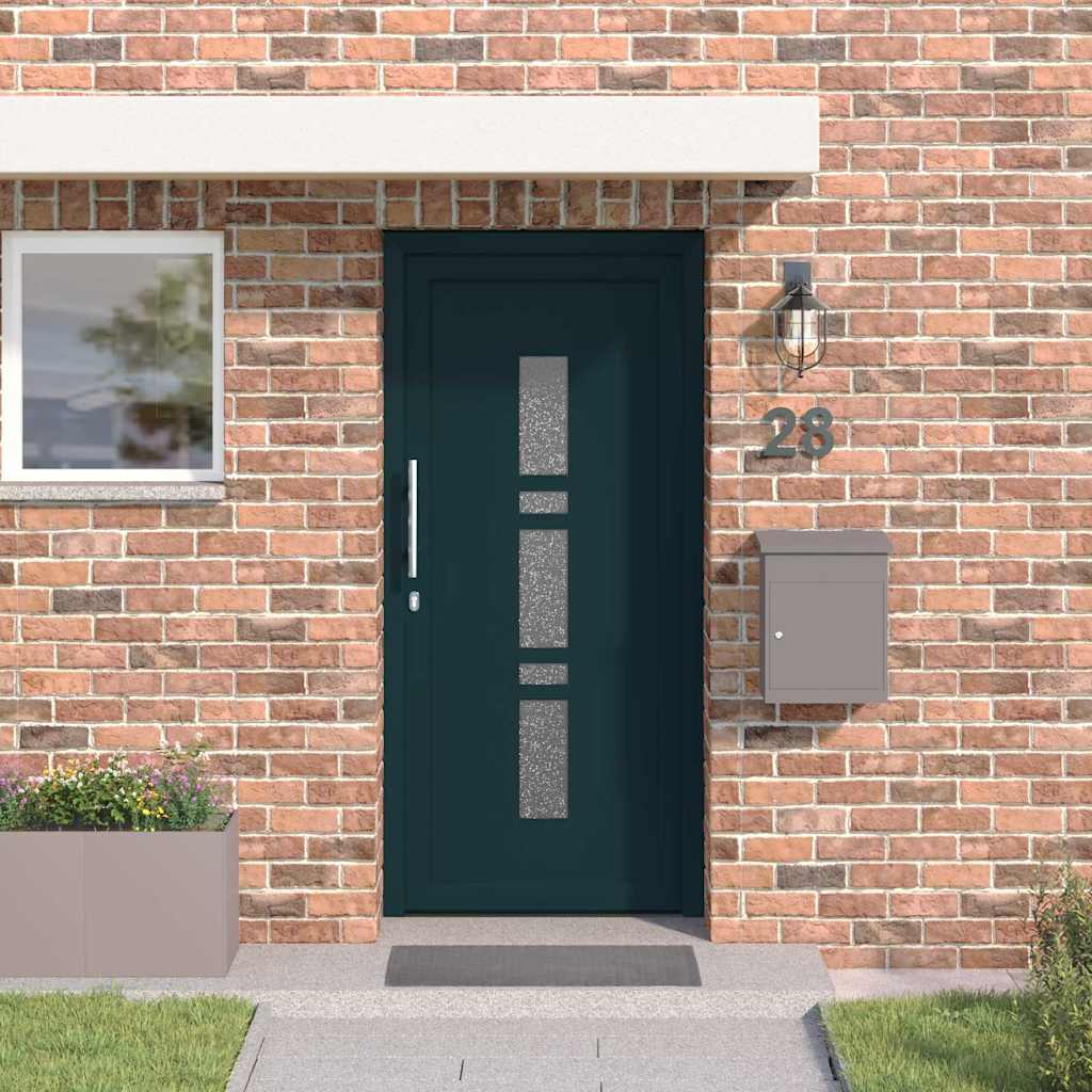 vidaXL Porta d'ingresso Antracite PVC