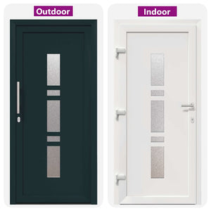 vidaXL Porta d'ingresso Antracite PVC