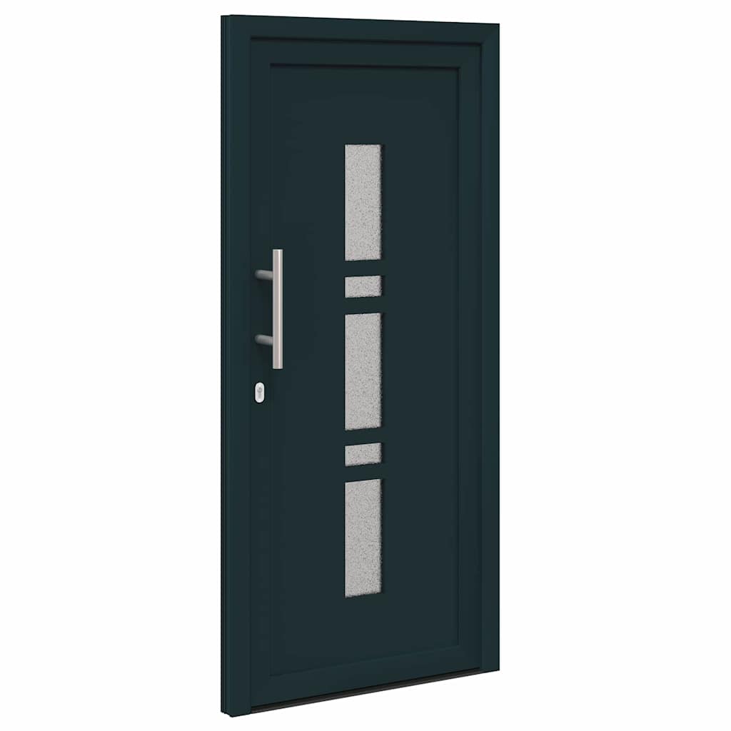 vidaXL Porta d'ingresso Antracite PVC