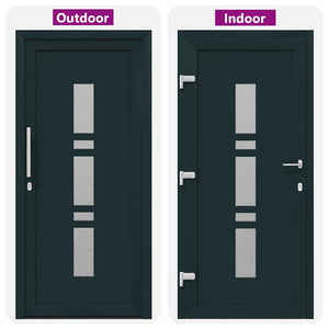 vidaXL Porta d'ingresso Antracite PVC