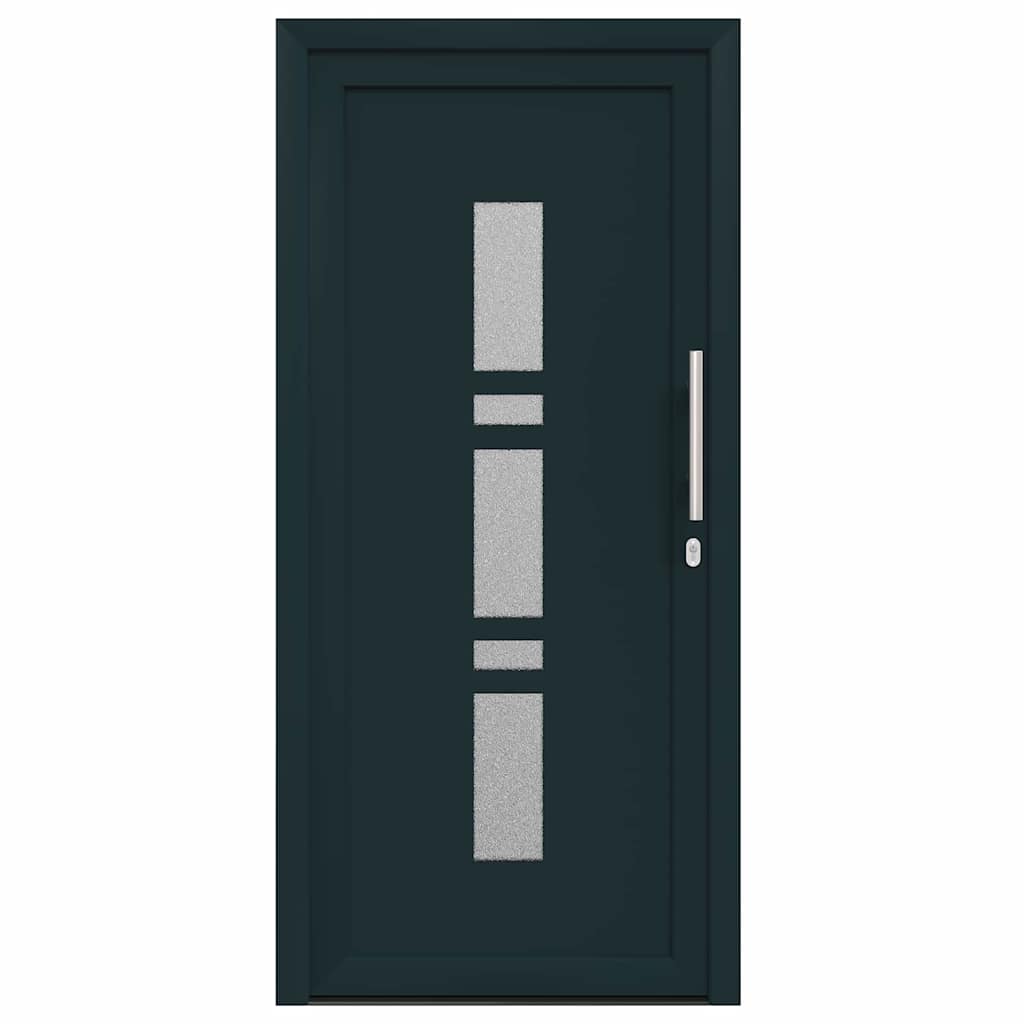 vidaXL Porta d'ingresso Antracite PVC