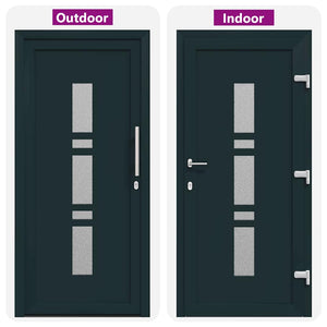 vidaXL Porta d'ingresso Antracite PVC