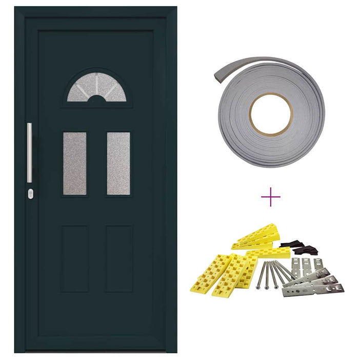 vidaXL Porta Frontale Antracite PVC