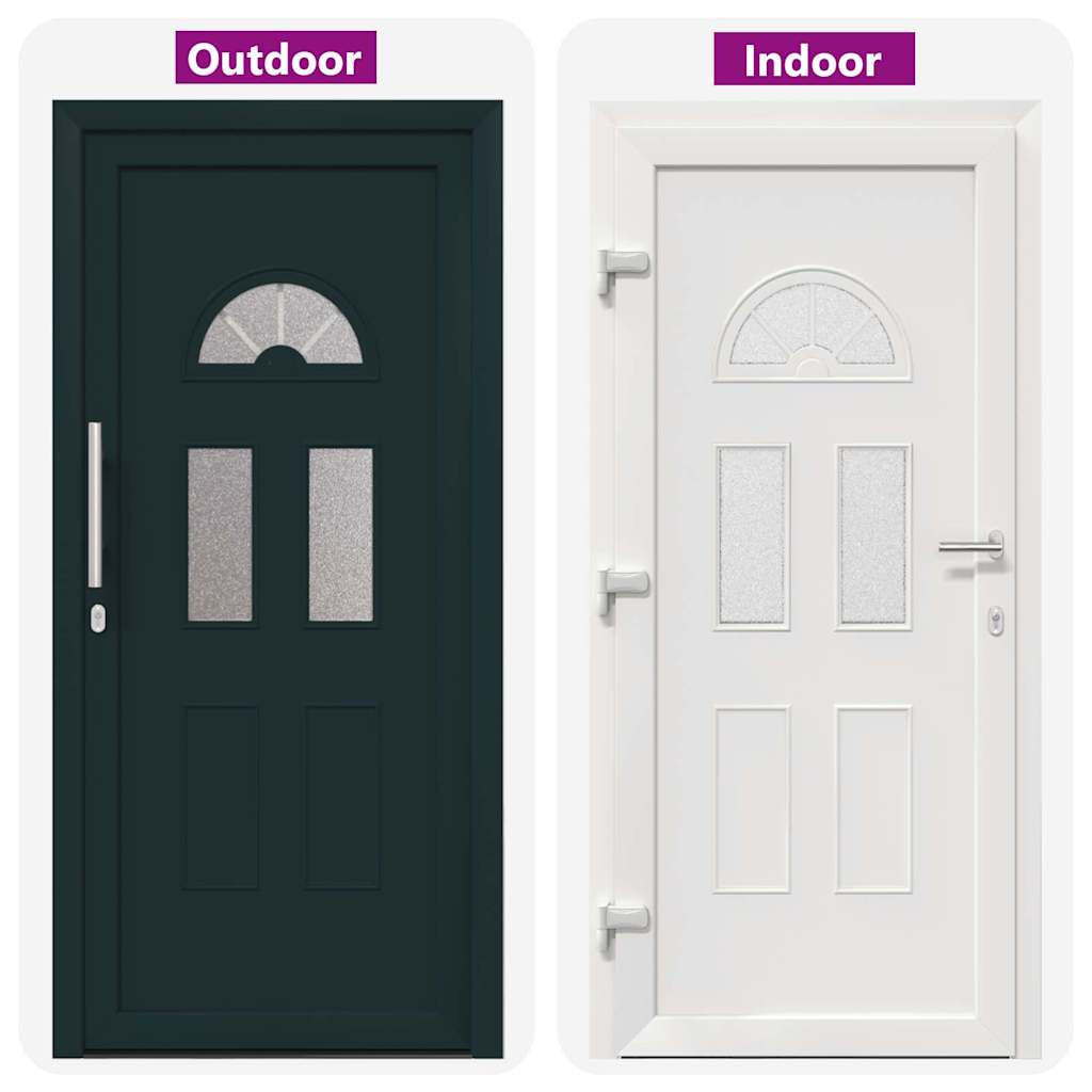 vidaXL Porta Frontale Antracite PVC