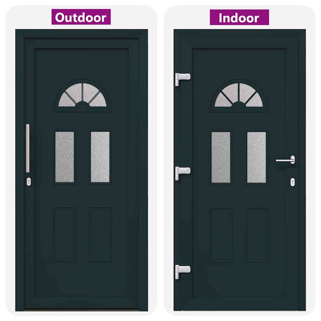 vidaXL Porta Frontale Antracite PVC