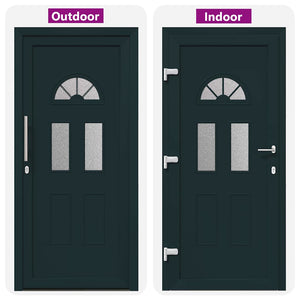 vidaXL Porta Frontale Antracite PVC