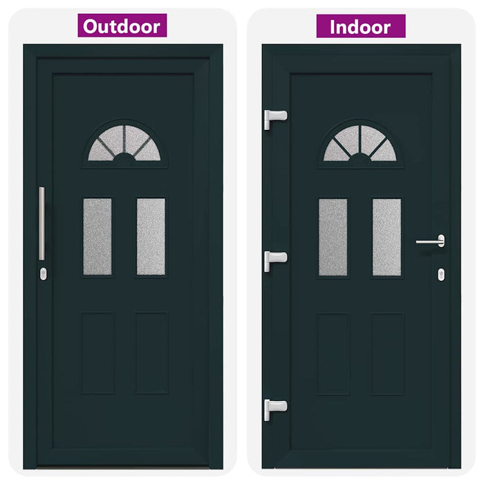 vidaXL Porta Frontale Antracite PVC