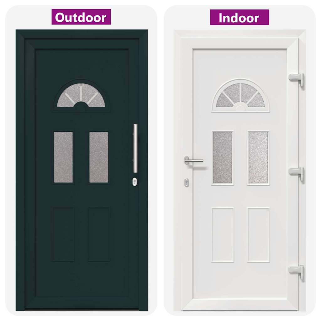 vidaXL Porta Frontale Antracite PVC