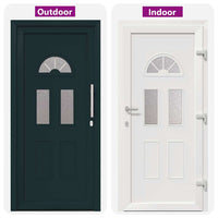 vidaXL Porta Frontale Antracite PVC