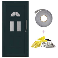 vidaXL Porta Frontale Antracite PVC