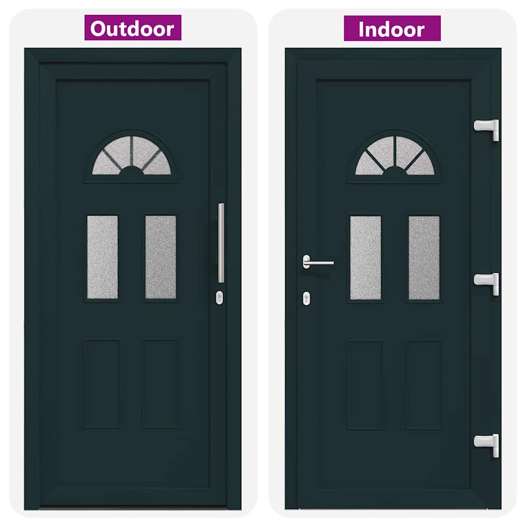 vidaXL Porta Frontale Antracite PVC