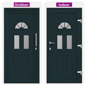 vidaXL Porta Frontale Antracite PVC