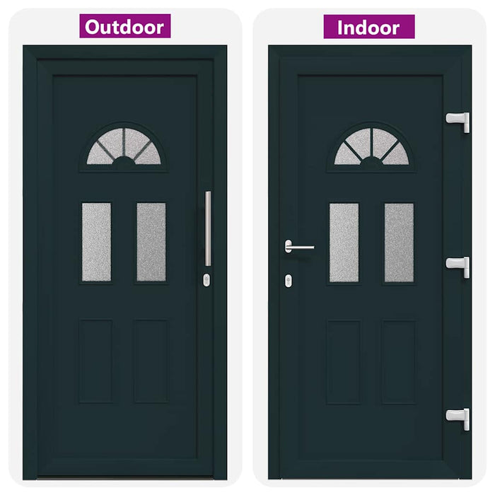 vidaXL Porta Frontale Antracite PVC