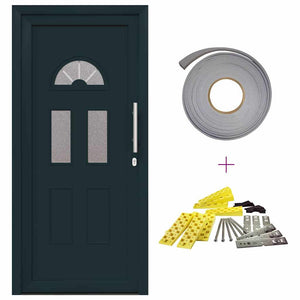 vidaXL Porta Frontale Antracite PVC