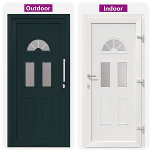 vidaXL Porta Frontale Antracite PVC