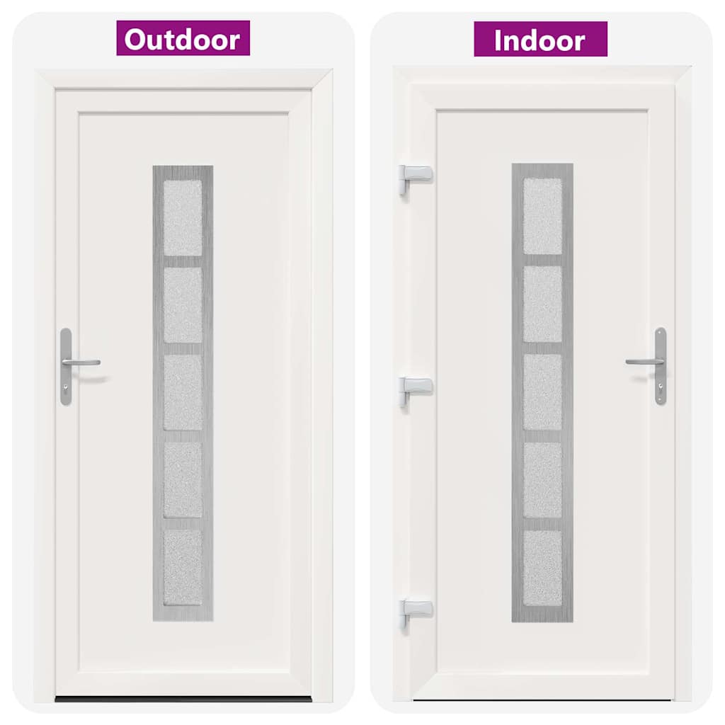 vidaXL Porta Frontale Bianco PVC