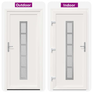 vidaXL Porta Frontale Bianco PVC