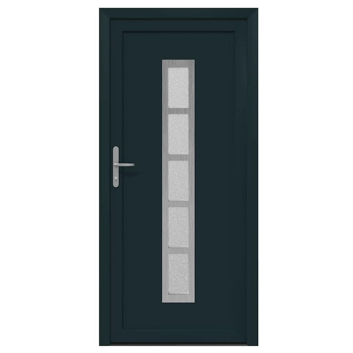 vidaXL Porta Frontale Antracite PVC