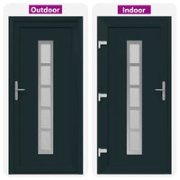 vidaXL Porta Frontale Antracite PVC