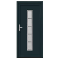 vidaXL Porta Frontale Antracite PVC