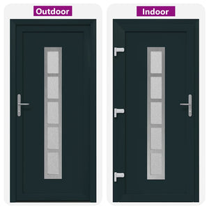 vidaXL Porta Frontale Antracite PVC